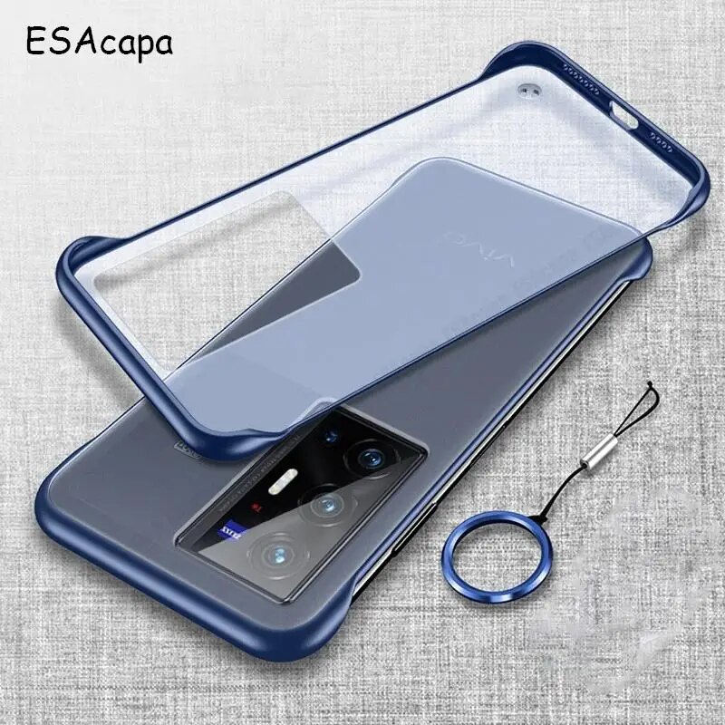 For VIVO X70 PRO PLUS 5G Phone case Ultra-thin Frameless For VIVO X70 X60 x50 Translucent matte Hard PC shockproof cover capa