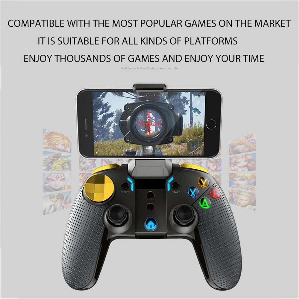 PG-9118 Wireless Bluetooth Gamepad Controller with Telescopic Holder Joystick for Android PC hot sell Simple Fidelity design. 