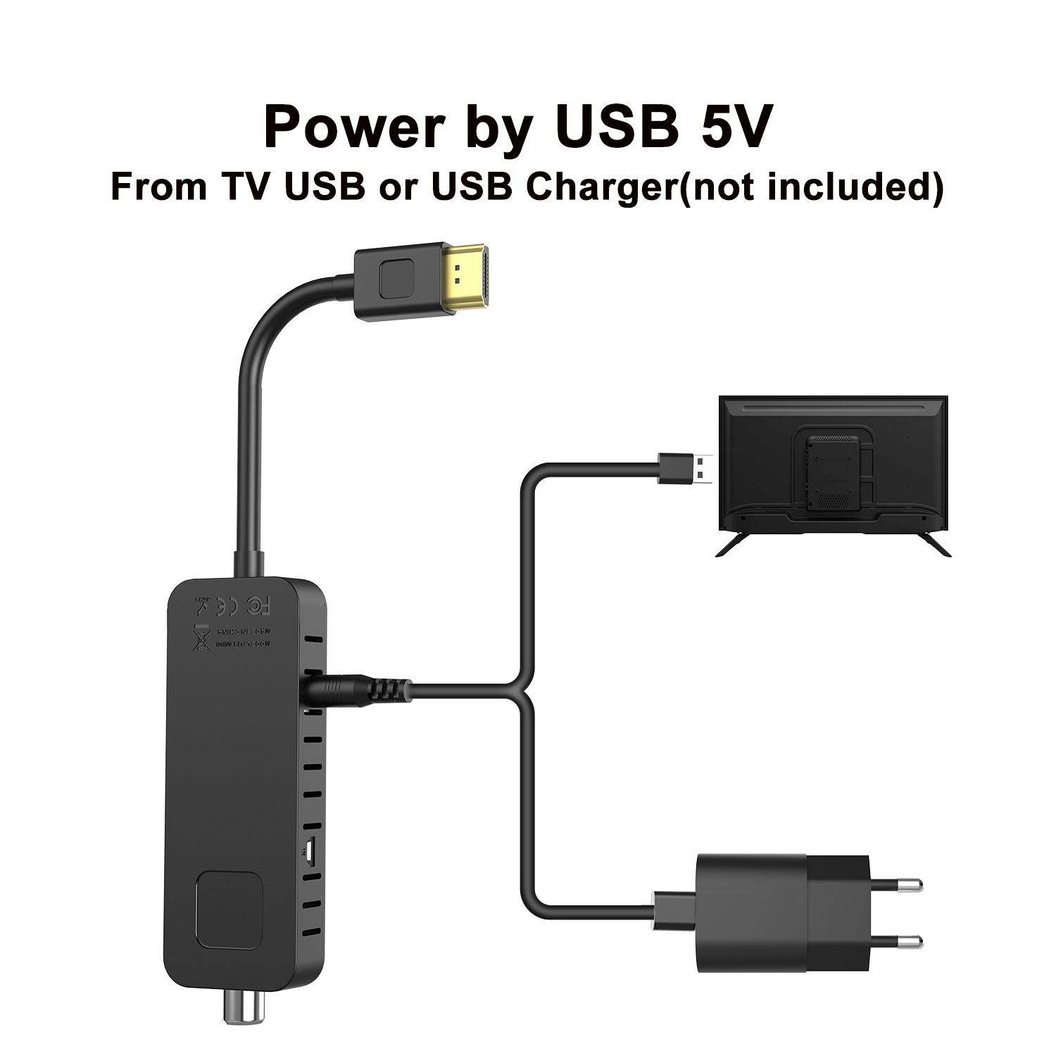 2024 New DVB-T2 DVB C H.265 TV Tuner 1080p HD Digital Terrestrial TV Receiver U3mini TV Decoder Italy Poland DVB T2 Tuner TV Box. 