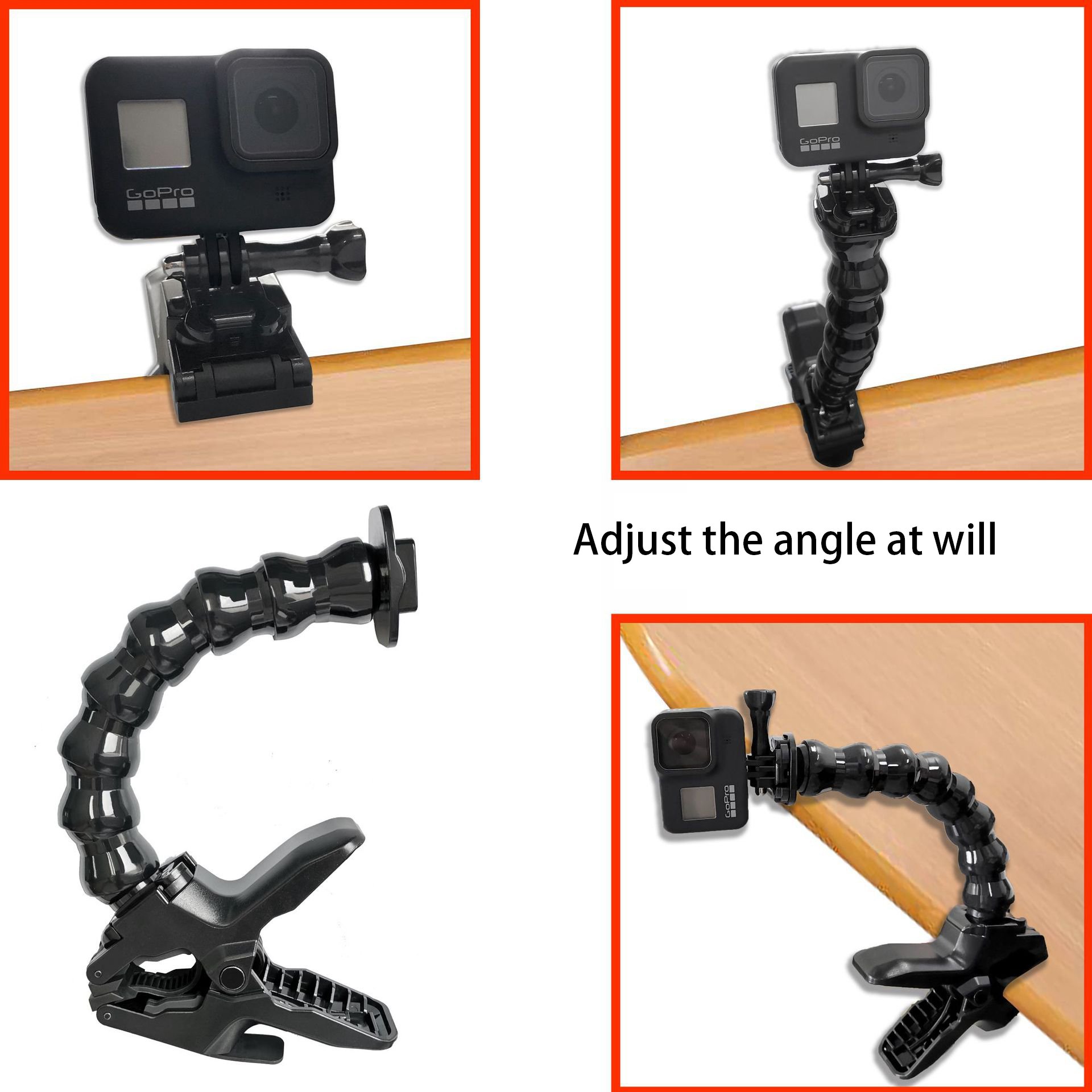 Jaws Flex Clamp Mount with Flexible Adjustable Gooseneck for. 