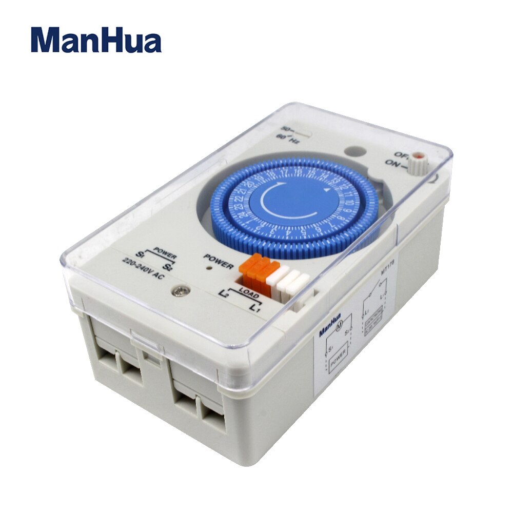 Manhua 220-240VAC MT178 Time Switch For Smart Home Industrial Automation Mechanical Wall Timer Switch. 