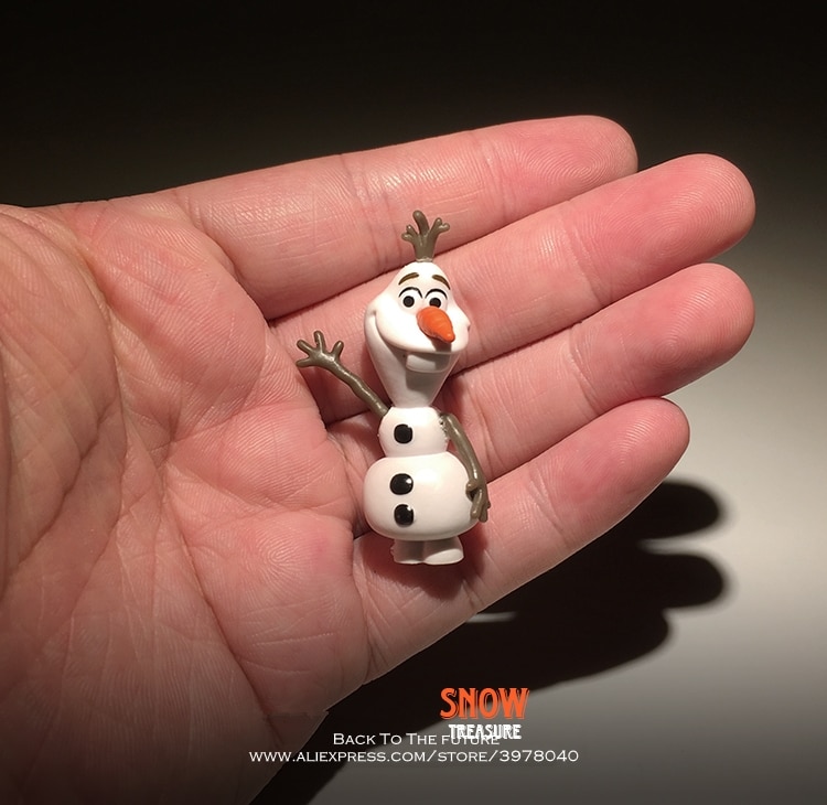 Disney Frozen snowman Olaf 4.5cm mini Action Figure Posture Anime Decoration Collection Figurine Toy model for children gift. 