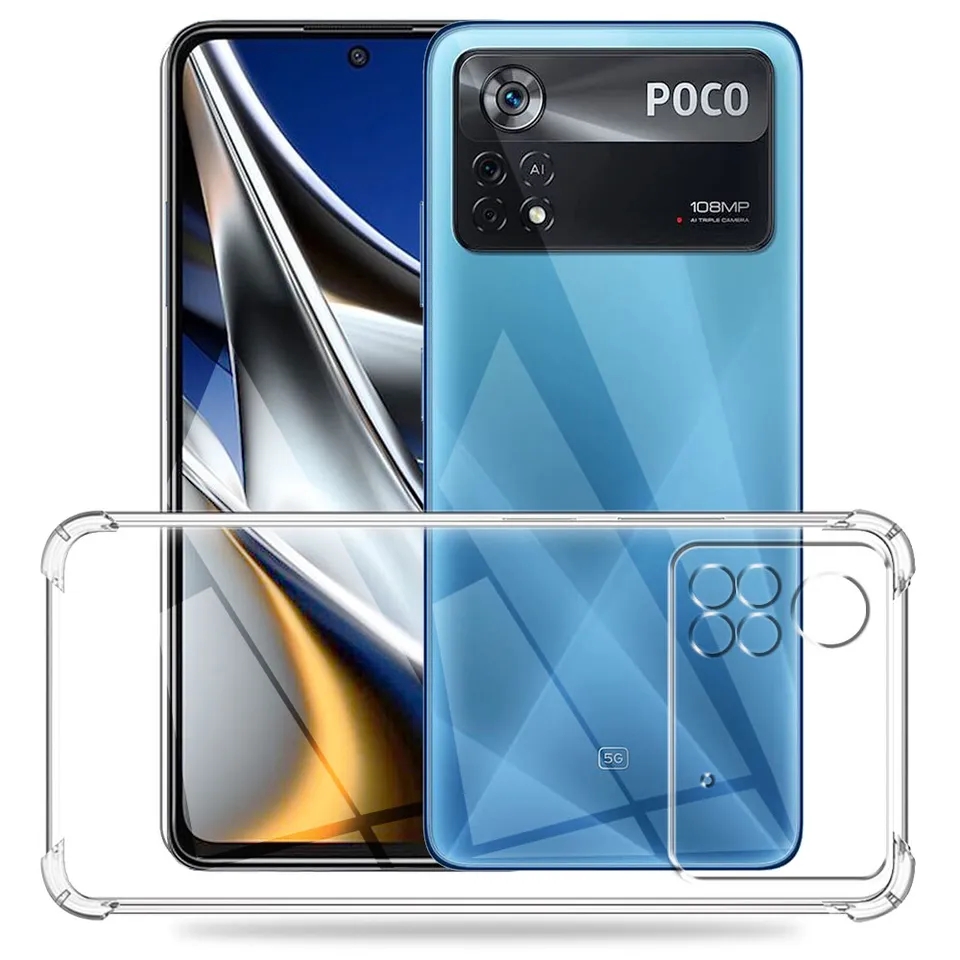 LIUZIHAN Cover per Xiaomi Poco X4 PRO 5G. Design della Manica in Silicone Morbido e Sottile, Antiurto e, Custodia Case per Xiaomi Poco X4 PRO 5G.(Bianco