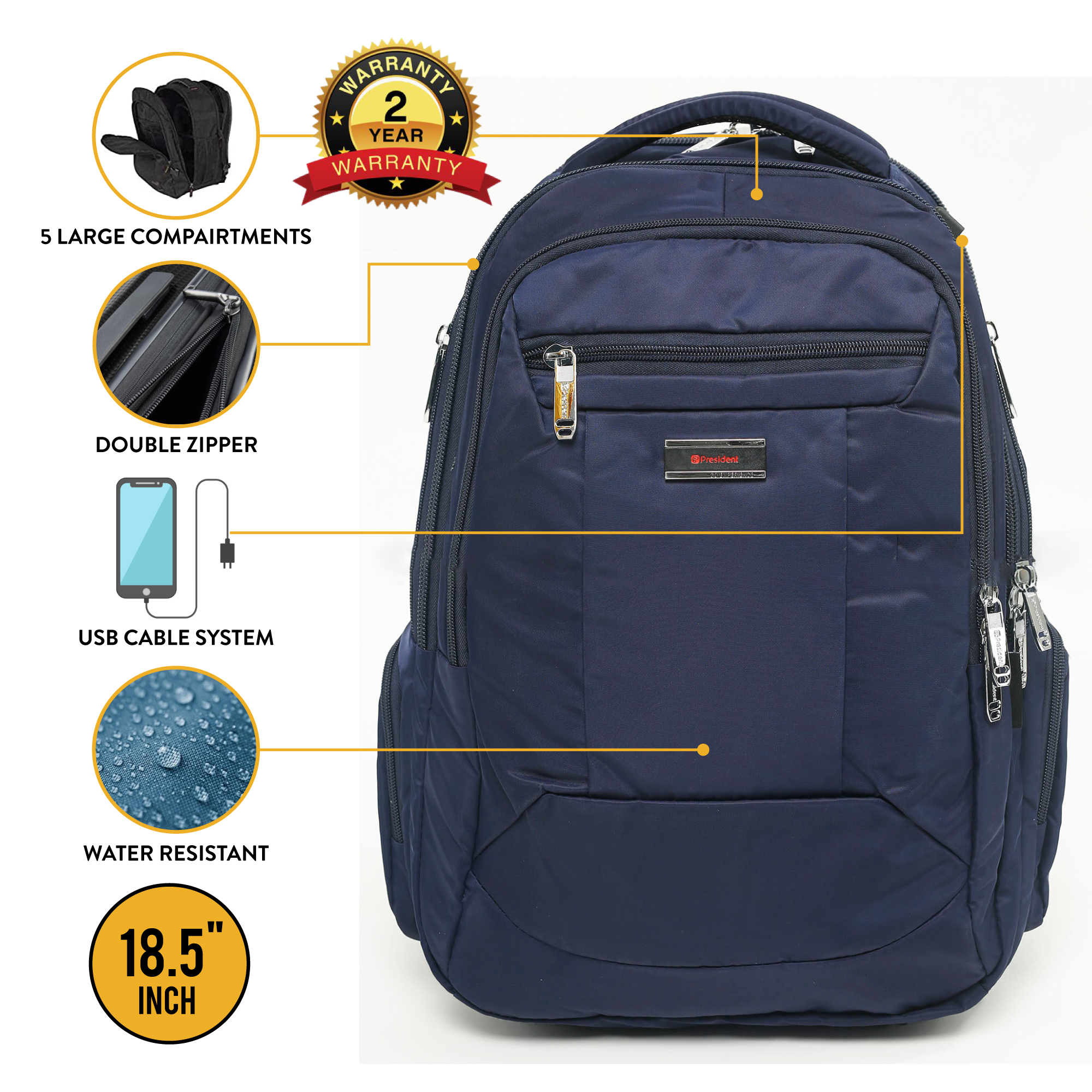 president laptop backpack