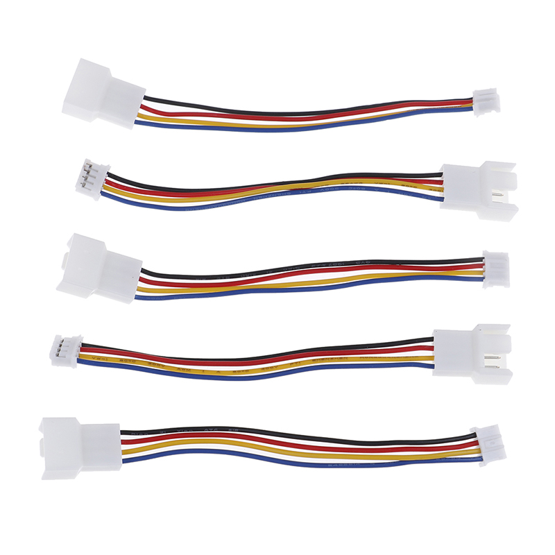 2Pcs Universal small 4 Pin to 3pin 4pin fan PWM connector extension cable. 