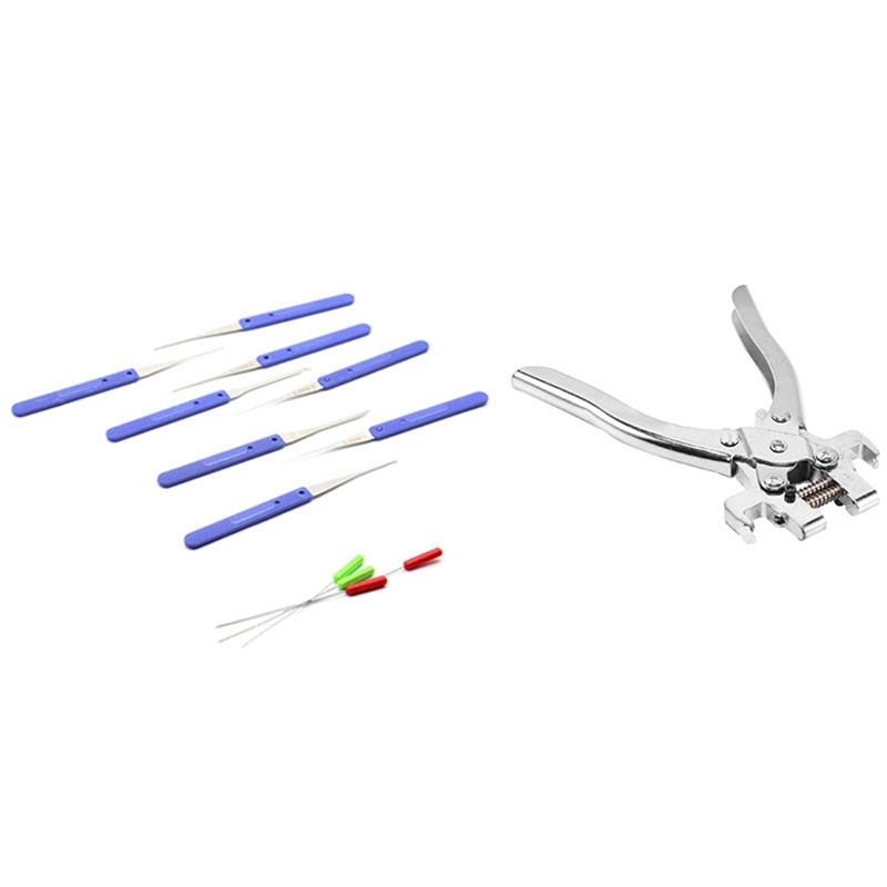 1 Set Locksmith Dismounting Pin Flip Key Tool & 12Pcs Blue Lock Pick Broken Key Remove Auto Locksmith Tool , Key extractor. 