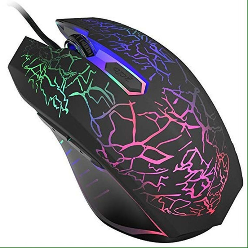 USB Wired Backlight TJ-11 Optical Mouse 4000DPI Adjustable 6 Buttons Gaming mouse USB Wired Gaming Mouse Multi Color mouse. 