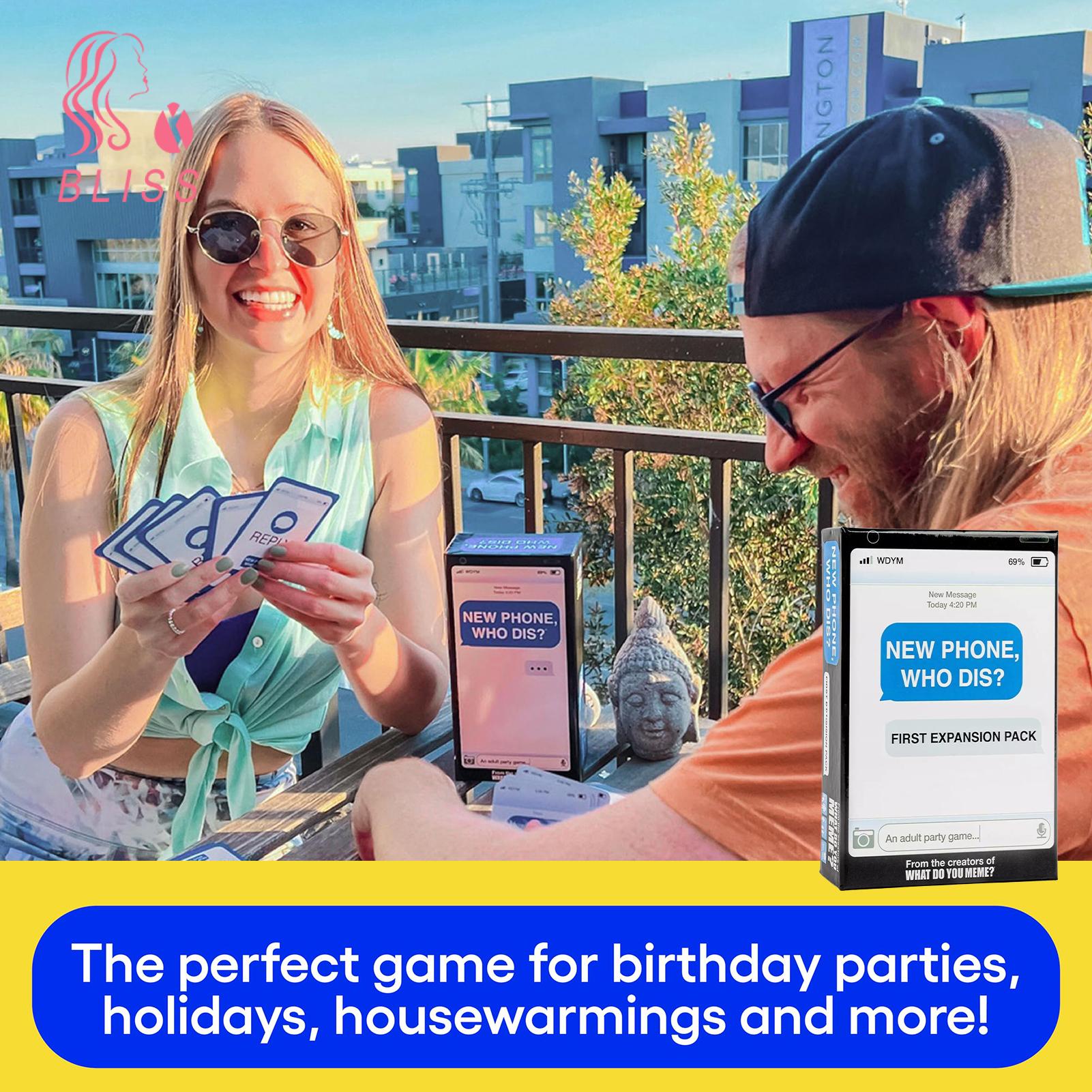 Bliss New Phone Who Dis Card 300pcs Offline Text Message Card Fun Party Game for Family Friends Perfect for Game Night Bar Props New Phone Who Dis Inbox Reply Game Card for Adults Adult Party Game Card. 