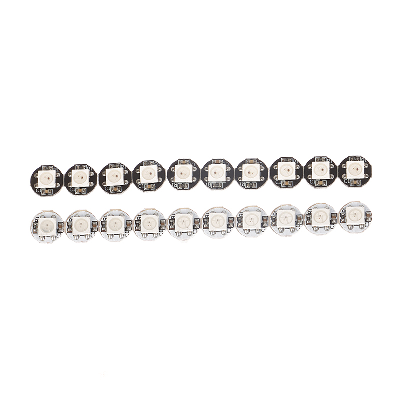 10pcs WS2812B LED Chip 5050 SMD RGB DC5V With Black / White PCB Board Heatsink IC Built-in. 