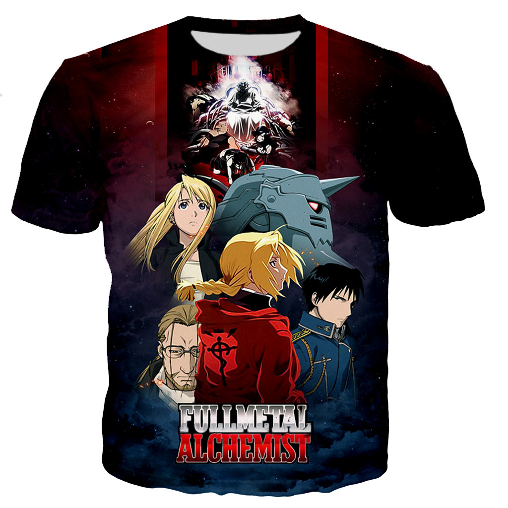 Fullmetal Alchemist Brotherhood T Shirt Men/women 3D Printed T-shirts Casual Harajuku Style Tshirt Streetwear Tops. 
