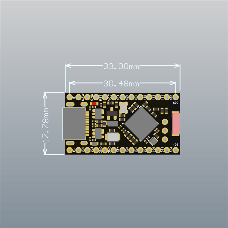 Promicro NRF52840 Development Board for Nice Nano V2.0 Bluetooth Charging Management Board Easy Install Easy to Use. 
