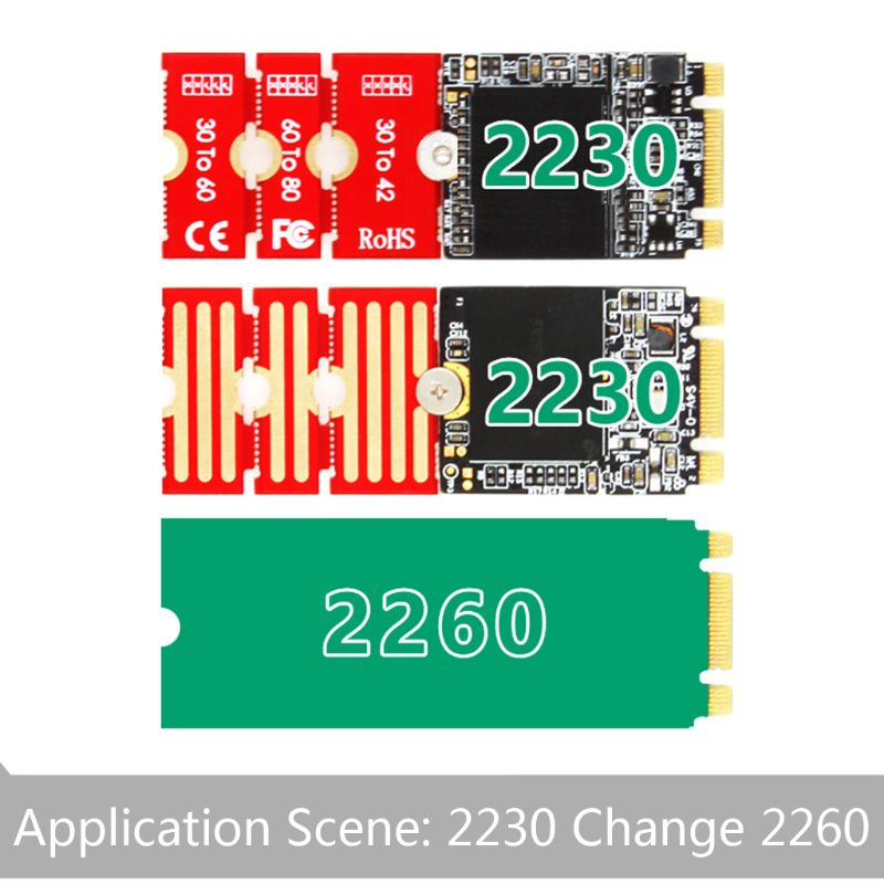 M2 M2PLUS NVME M.2 Extended Transfer 2230, 2242, 2260, 2280 Aircraft M2 CHANGE LONG SIZE NVME M.2 U.2 M3 M.3 SSD