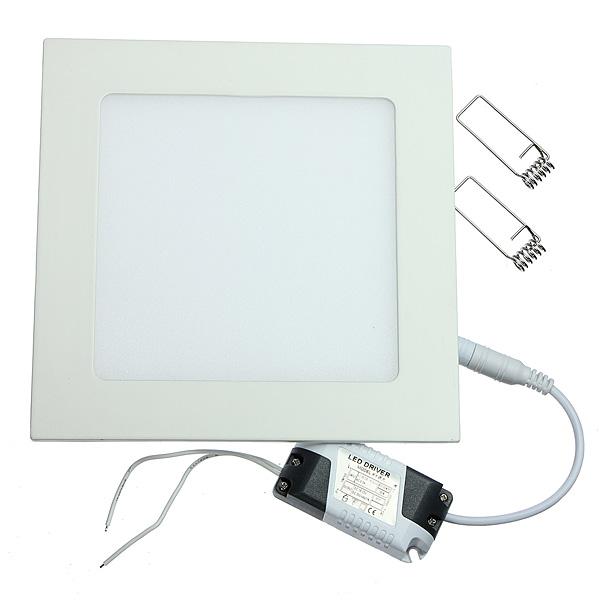 Dimmable 12W Square Ultra Thin Ceiling Energy-Saving LED Panel Light (Cool White). 