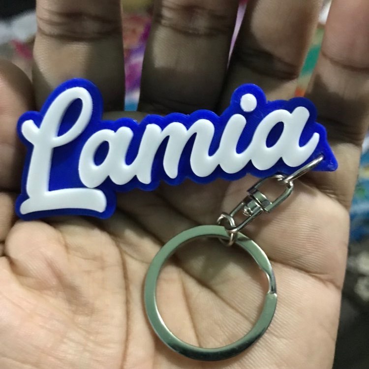 Multicolor Custom Key Ring with your name (Single Word) & Key holders. 