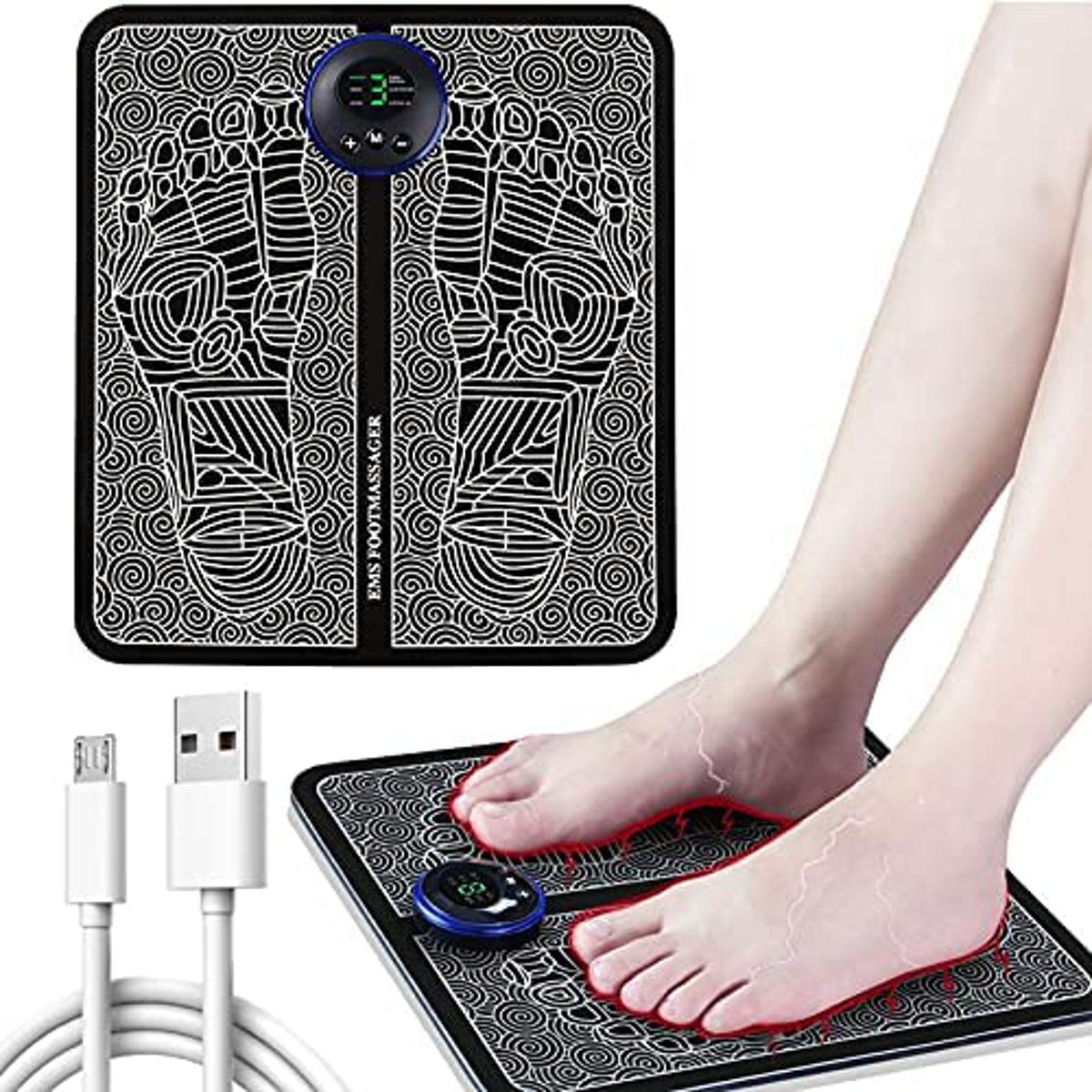 EMS Foot Massager Folding Portable Feet Massage Machine Electronic Muscle Stimulatior Massage Mat USB Rechargeable - Body Massager | Daraz.com.bd
