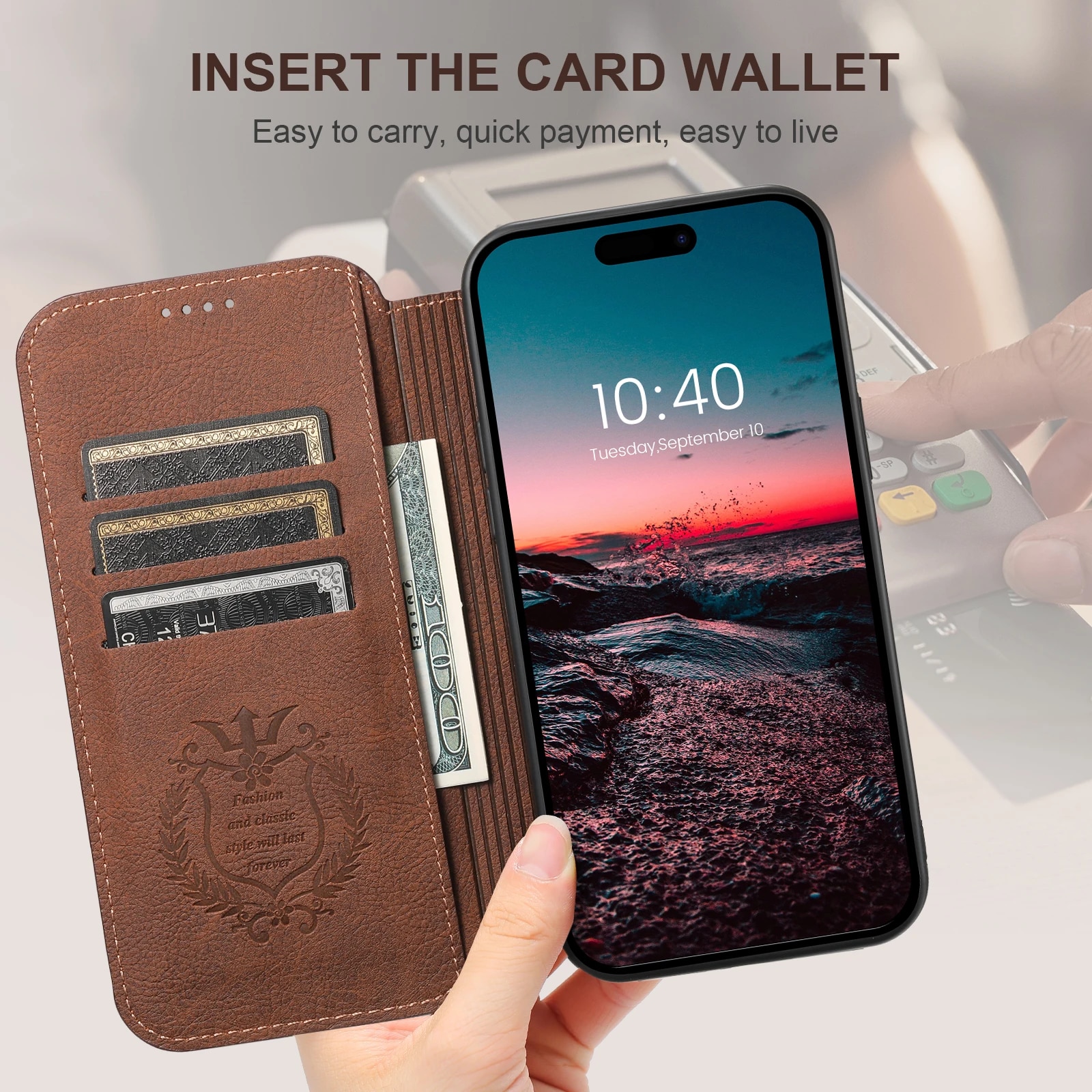 SUTENI Magsafe Leather Luxury Phone Case For iPhone 12 13 14 15 Pro Max Plus Ultra Flip Wallet Card Holder. 