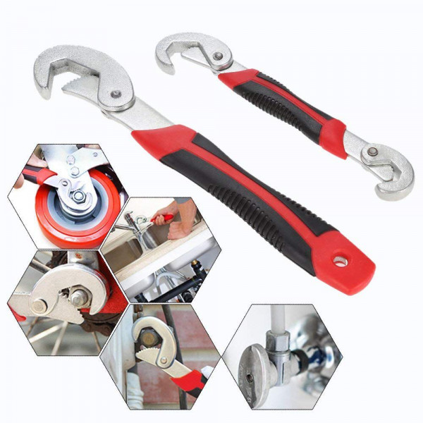 TelebrandsMulti-Function Universal Quick Snap N Grip Adjustable Wrench Spanner Set. 