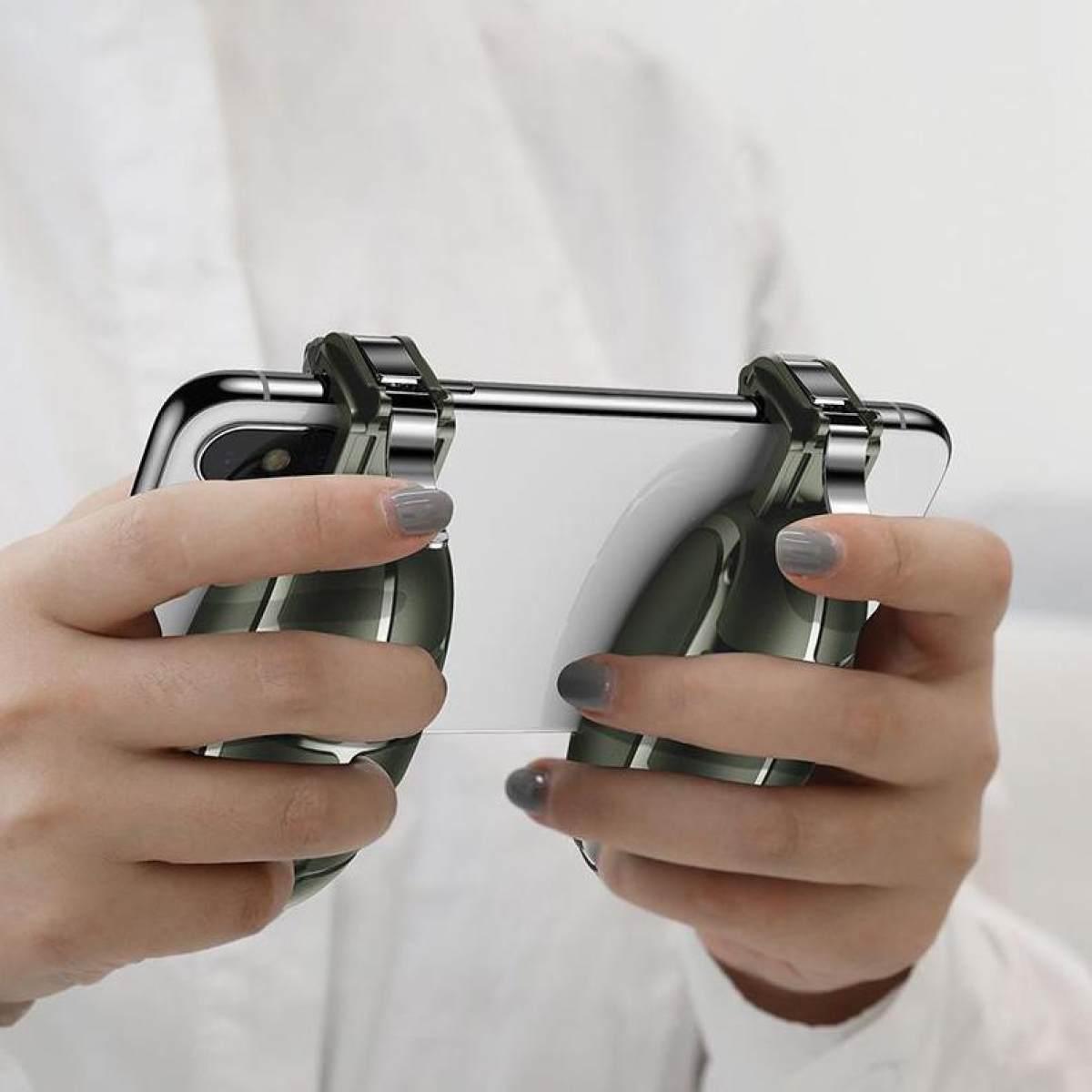Baseus Joysticks Joypad For PUBG Mobile Game Trigger Fire Button Gamepad. 