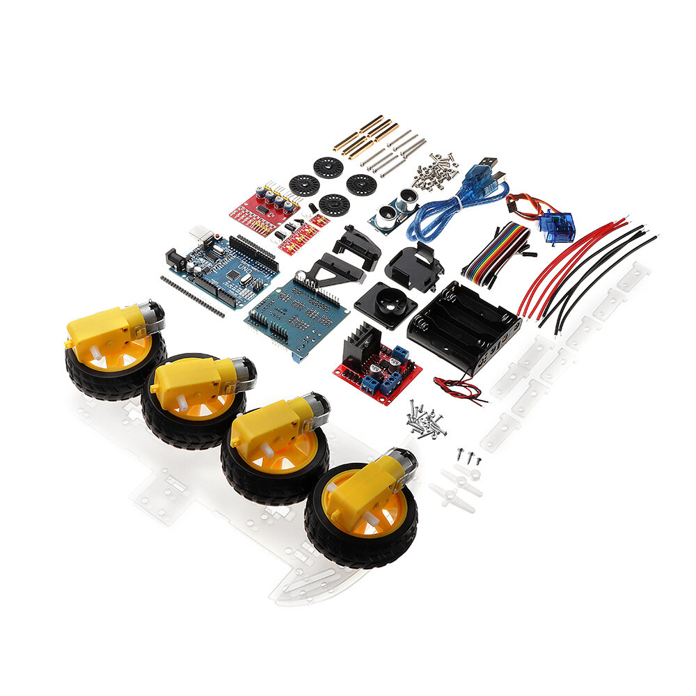 Intelligent car chassis encoder Arduino ultrasonic module. 