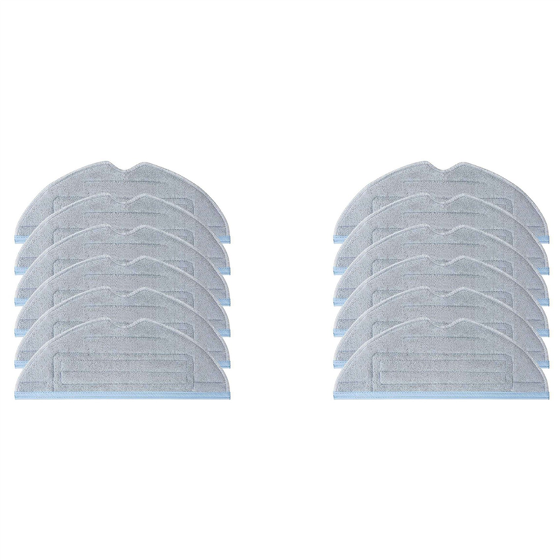 12 Pack Vacuum Replacement Mop Pads for S7 S7+ T7S Plus Accessories Reusable Wet Microfiber Soft Pad