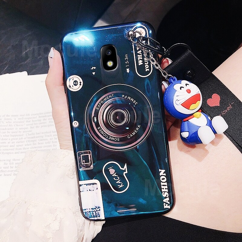 For Samsung Galaxy J3 Pro 17 Cover Wrist Lanyard Cute Cartoon Doll Fashion Camera Pattern Slim Phone Case Soft Tpu Silicone Shockproof Protective Back Cover Buy Online At Best Prices