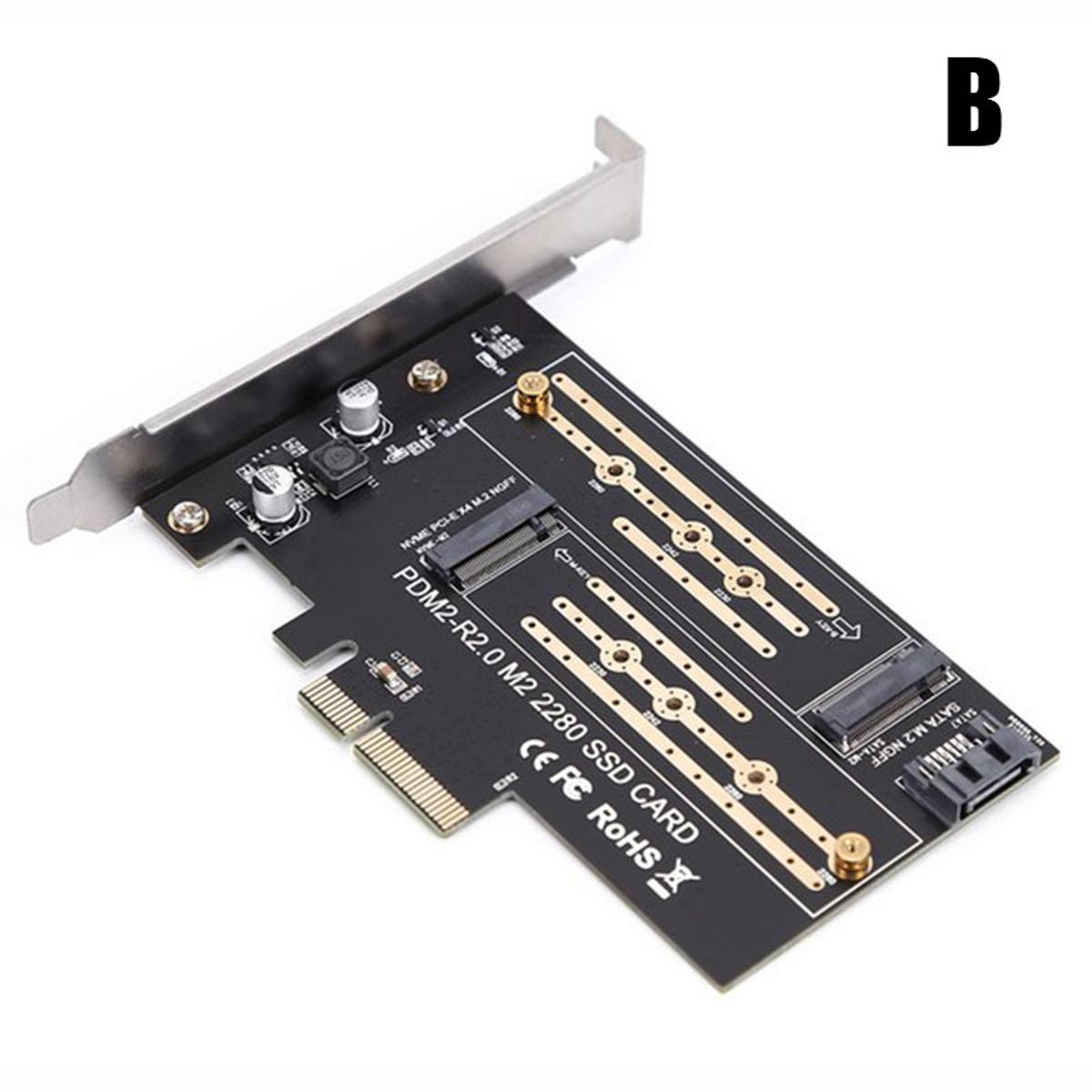Pcie To M2/M.2 Adapter M.2 Ngff To Desktop Pcie X4 X8 X16 Nvme Sata Dual Ssd Pci