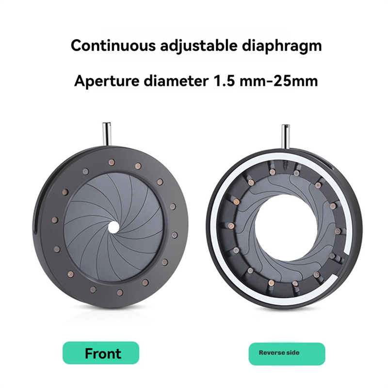1.5-25MM Manual Aperture Adjustable Mechanical Iris Diaphragm Iris Diaphragm for Digital Camera Microscope Iris SK25. 