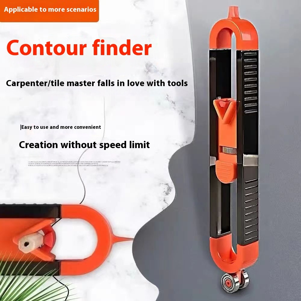 Scribe take shape artifact new contour gauge tile carpentry tool book tile irregular multi-function radian ruler. 