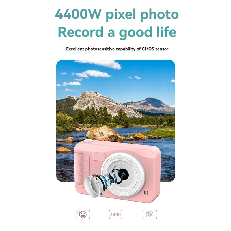4K Digital Camera High-Definition Photography CCD Travel Selfie Entry-Level Small Students Campus Selfie Camera Silvery. 