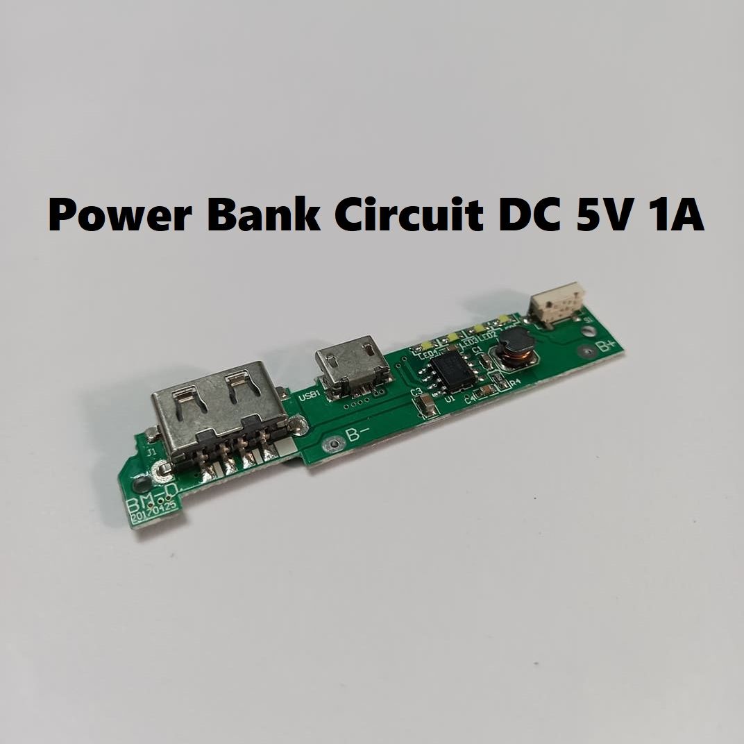 SINGLE USB Power Bank Circuit With LED Indicator Input DC 5V 1A Micro USB Socket Output DC 5V 1A BMS Protection Lithium Battery 3.7V 14500 18650 Battery Mobile Phone Charging Module. 