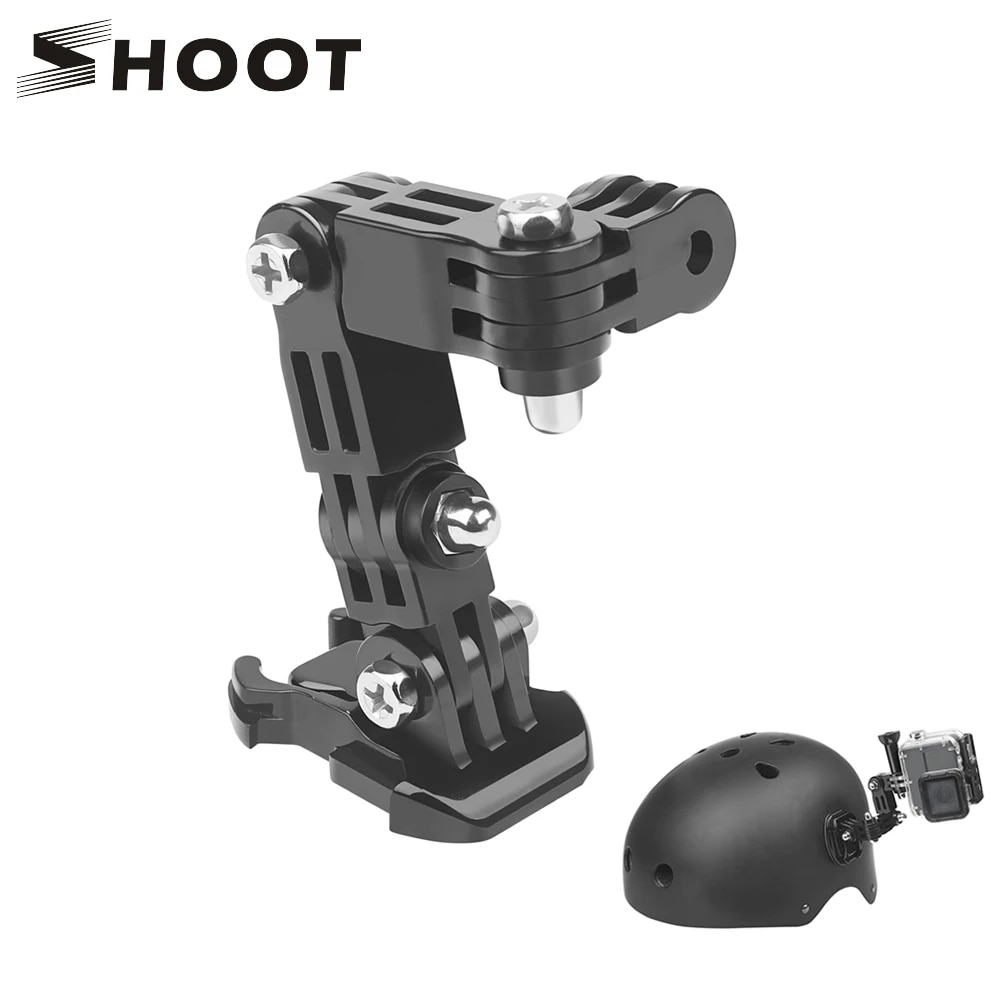 【3C VictoryEagle】SHOOT Adjustment for GoPro Hero 9 7 Xiaomi Yi 4k Sjcam Sj4000 Action Camera Tripod Helmet Mount Accessory. 