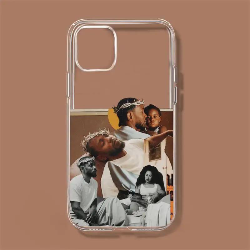 Kendrick Lamar Phone Case For iPhone 11 12 Mini 13 1happy4 Pro XS Max X 8 7 6s Plus 5 SE XR Transparent Shell. 