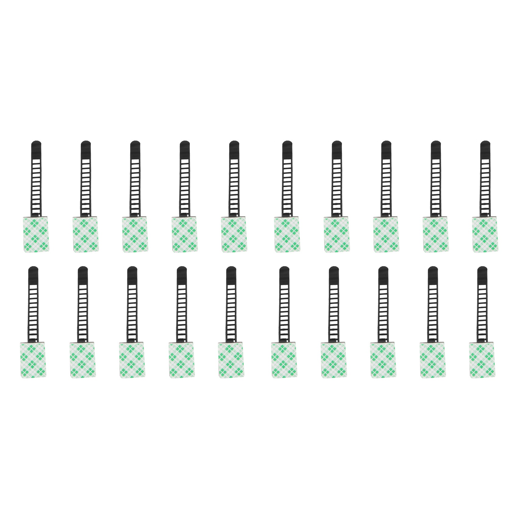 20Pcs Black Sticky Adjustable Wire Ties Cable Clips Clamp Plastic Self Adhesive Cable Ties Fix Holder Clips