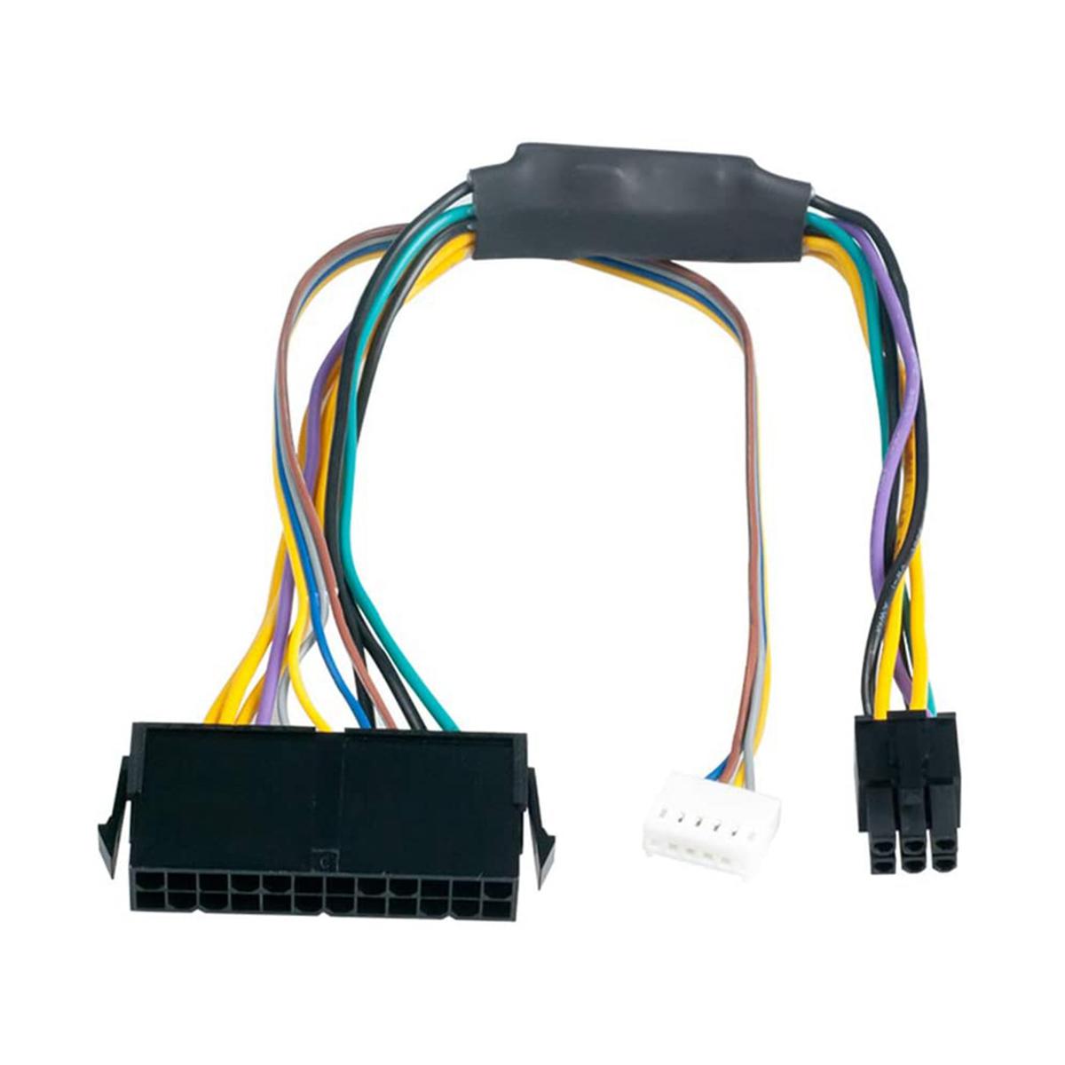 for HP Elite 8100 8200 8300-2 x ATX Main 24-Pin to 6-Pin PCI-E PSU Power Adapter Cable-Photo Color
