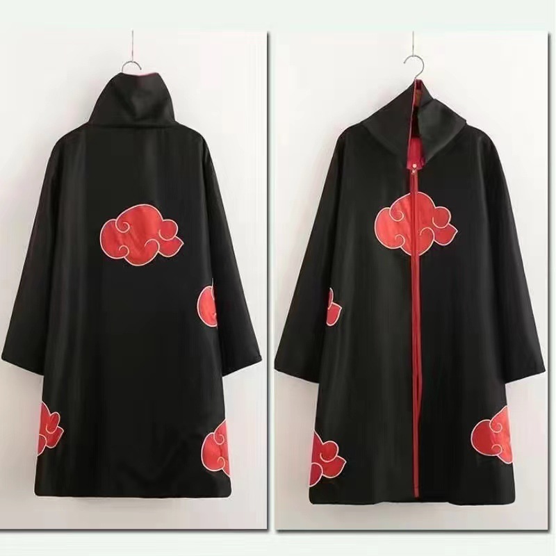 Fourth Generation Eye Naruto Cloak Afei with Tuxiao Organization Red Cloud Robe Mysterious Person Clothing Anime Clothes. 