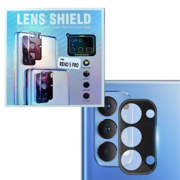 OPPO Reno 5 (4G) Back 9H Camera Lens Protector Rear 3D Full Camera Lens Protector Tempered Glass Guard,Upgraded HD,Clear Scratch Resistant [With Photo Friendly Flash Cut]. 