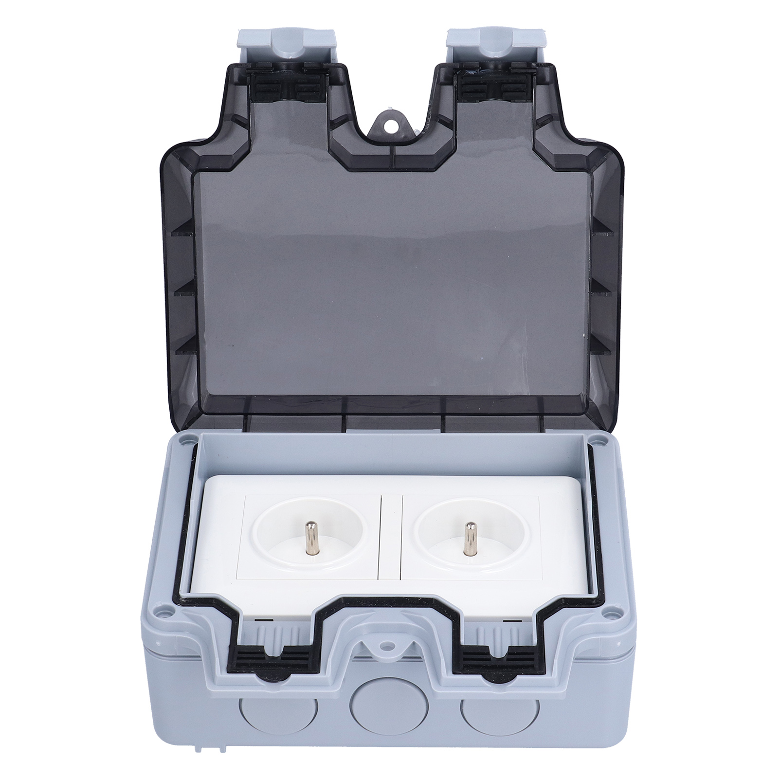 European Standard Waterproof Socket, Waterproof Dual Power Socket Dual Power for Factories for Construction Sites. 