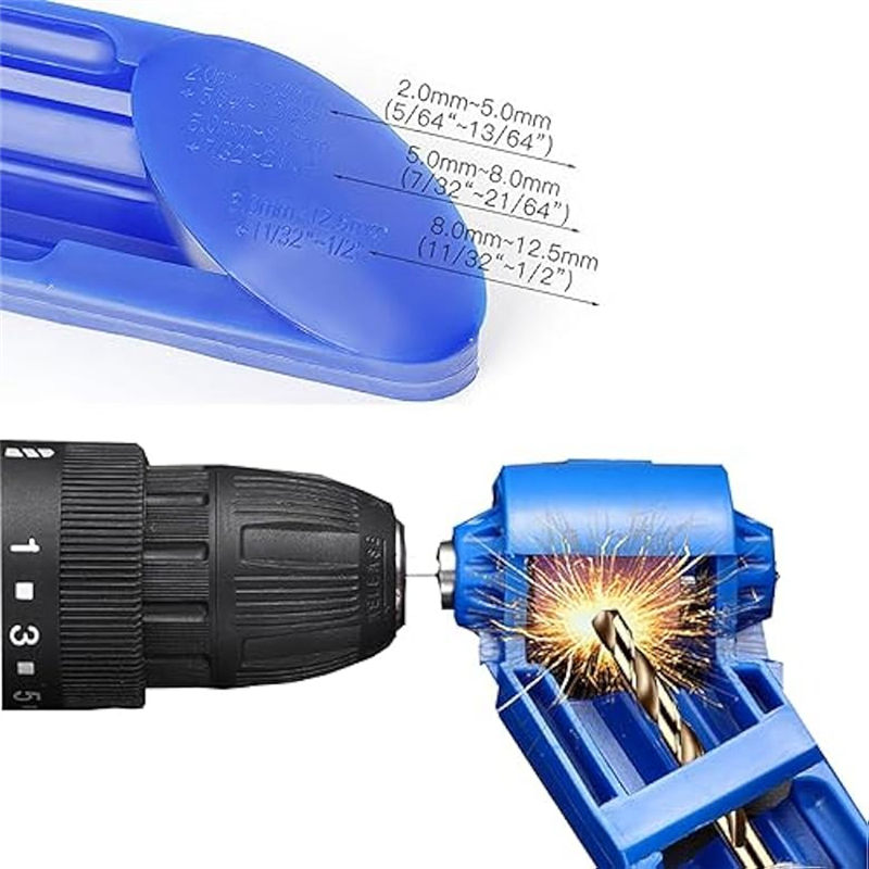 Portable Drill Bit Sharpener with Grinding Wheel Sharpening Drill Bit Tool for Metal Iron Drill Polishing Drill Grinder Durable. 