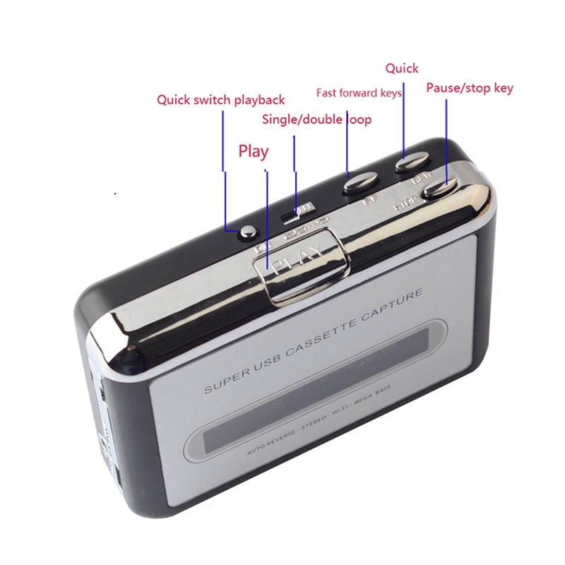 Replacement Spare Parts Cassette Player USB Cassette to MP3 Converter Capture Audio Music Player Tape Cassette Recorder. 