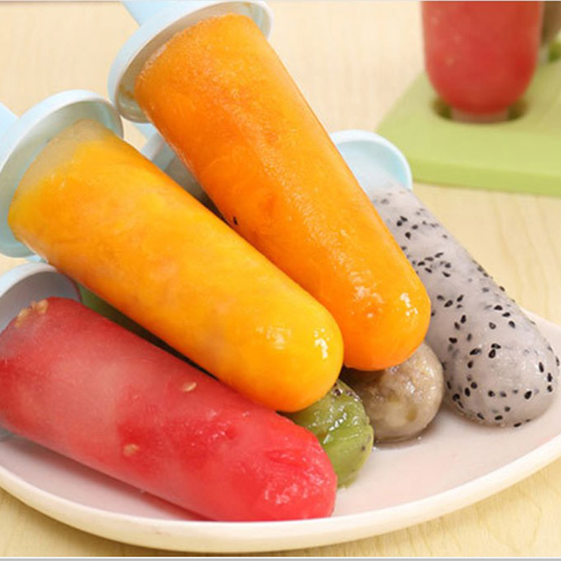 1set 6 Cells Round Shape Diy Ice Cream Maker Molds Dessert Mould 【SALE