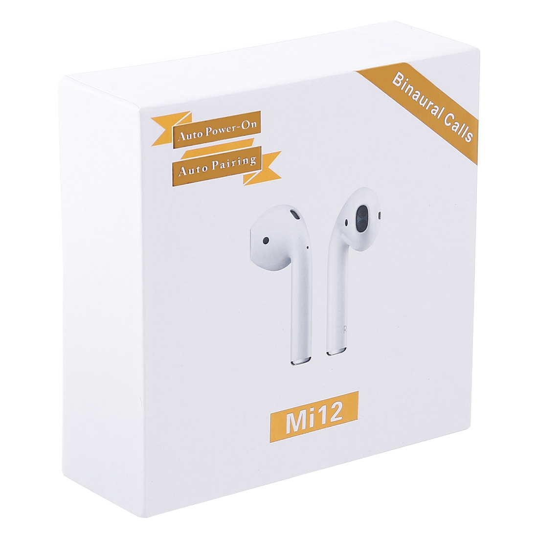 Mi12 TWS Binaural Calls Wireless Bluetooth 5.0 Earphones with Charging Case, Support Auto Pairing. 