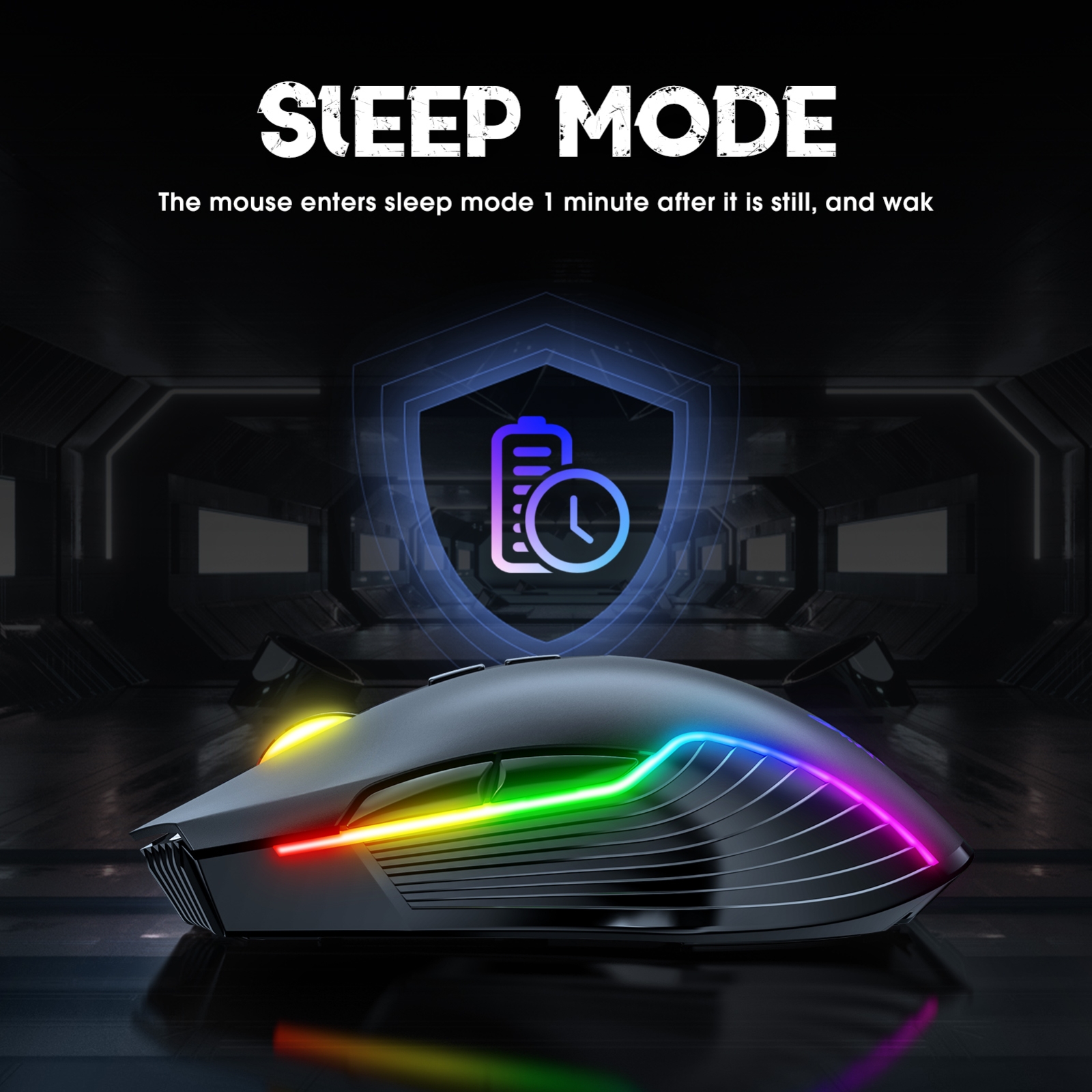 ONIKUMA CW905 2.4G RGB Lighting Wireless Mouse. 