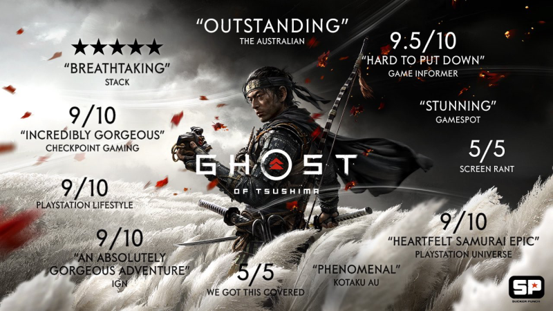 Ghost of Tsushima -The Ghost - PS4 Game. 
