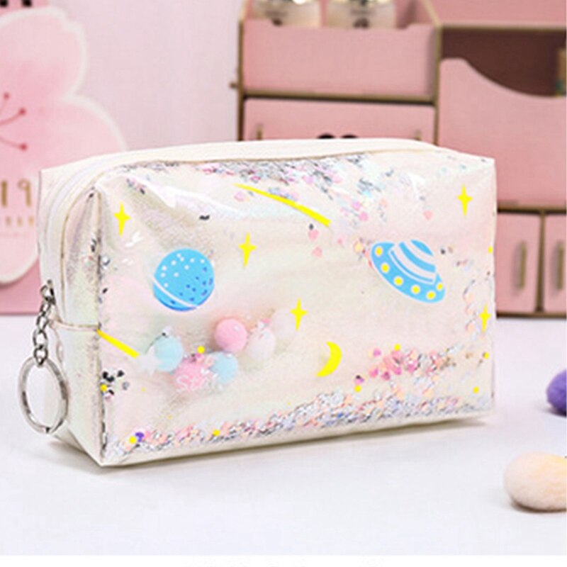 New Korean Kawaii weet tar Pencil Cae For Girl Large Capacity Pink Quick and Pen Pouch Multifunctional Cometic torage Bag
