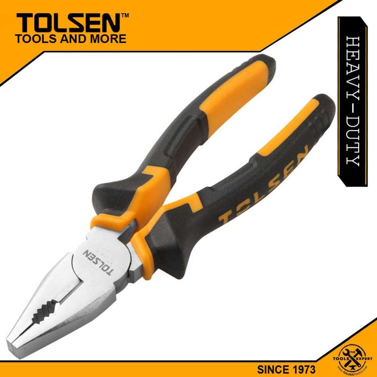 TOLSEN 8" Combination Pliers 8" (200mm) TPR Handle Model: 10002. 