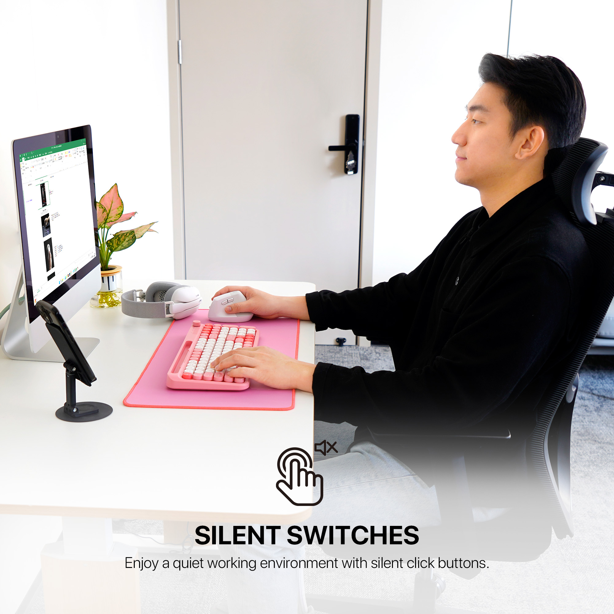 FANTECH W195R GO Comfy Mouse Vertical Ergonomic Design Wireless & Bluetooth Connection Compact Wireless Mouse. 