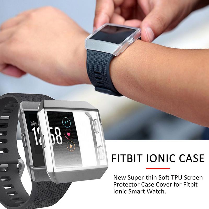 Screen Protector For Fitbit Ionic Watch Smart Watch TPU Comprehensive Cover Silicone Anti-fall Dust Protection Screen Case Cover. 