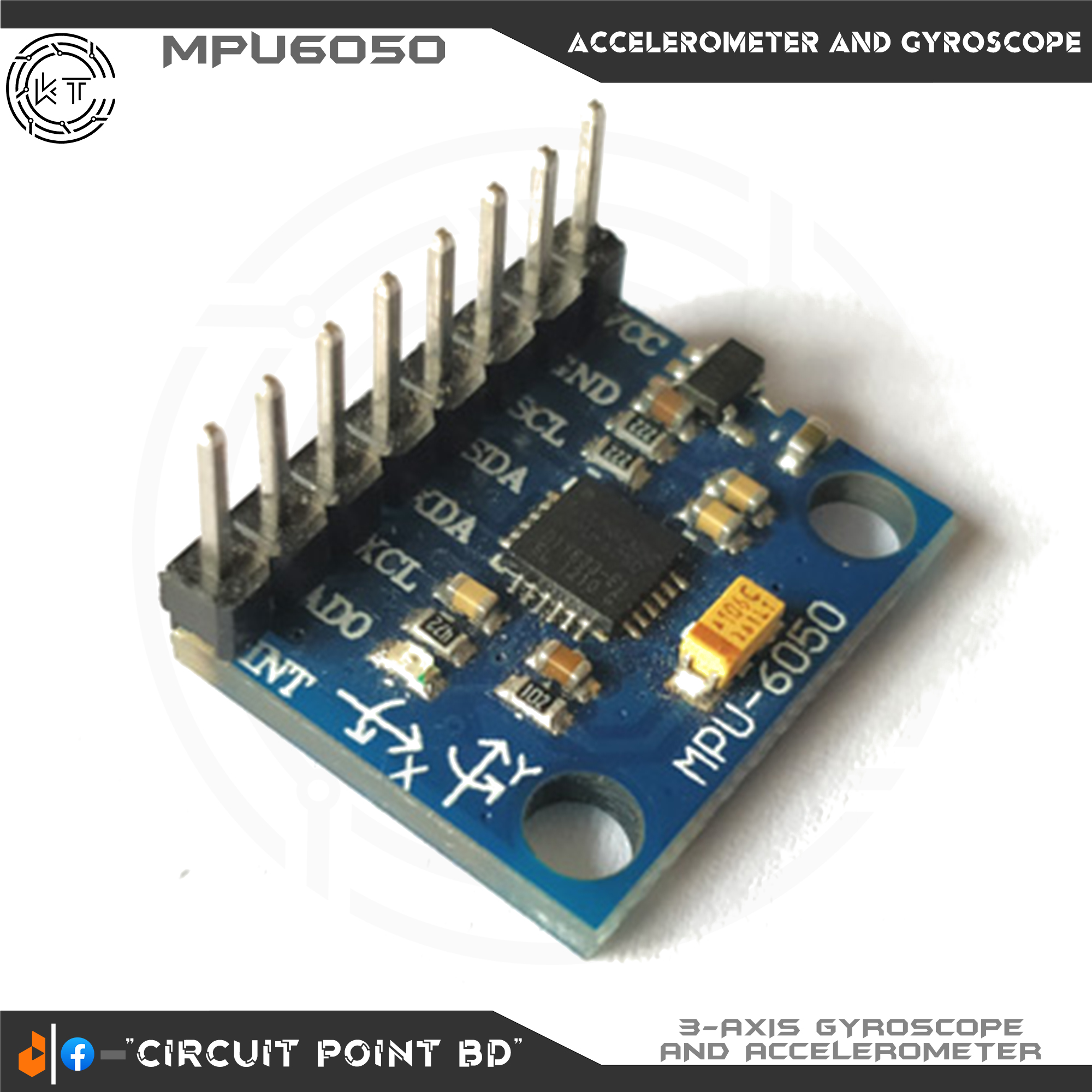 MPU6050 MPU-6050 3 Axis Gyro Sensors + 3 Axis Accelerometer Sensor Module GY521 for Electronics or DIY Project.. 