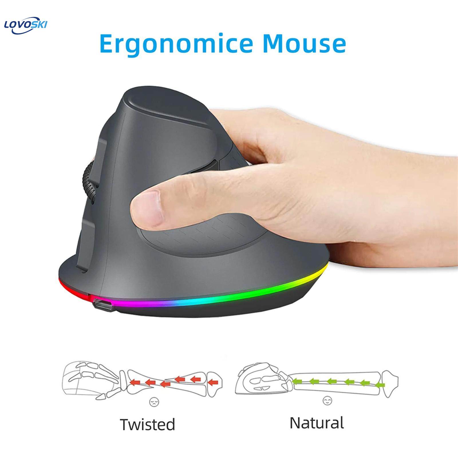 Ergonomic Mouse 6 Buttons with Horizontal Scroll Wheel Multi Purpose Gaming Office DP1 800 12001600. 