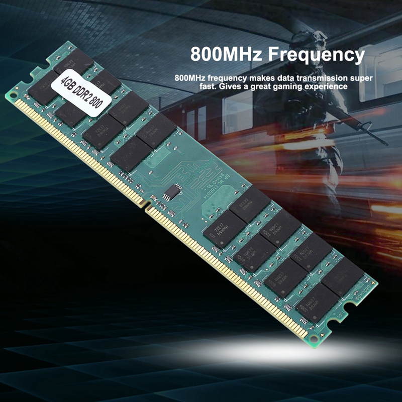 （NEW）4Gb 4G Ddr2 800Mhz Pc2-6400 Computer Memory Ram Pc Dimm 240-Pin Compatible Amd Platform for Amd Dedicated Desktop Memory. 